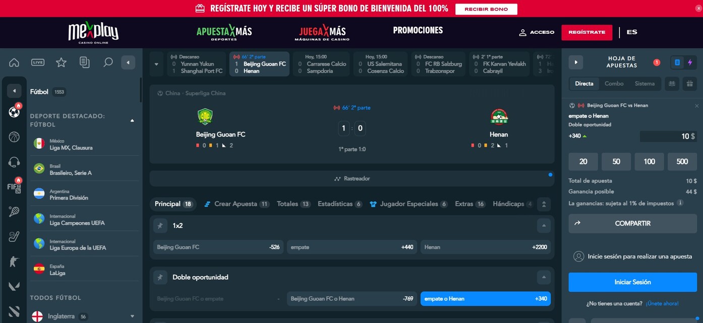 Apuestas en Vivo MExplay