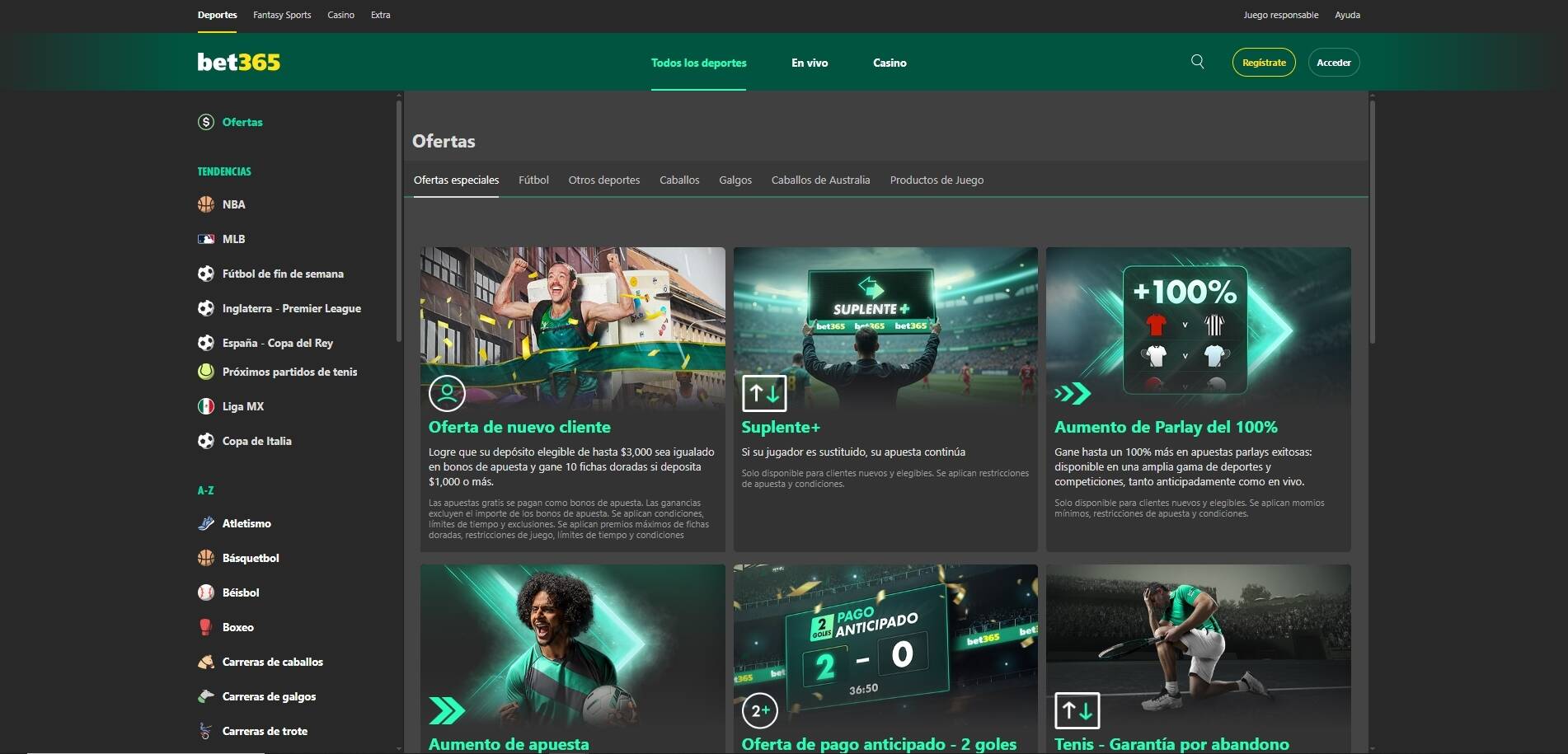 Promociones Bet365