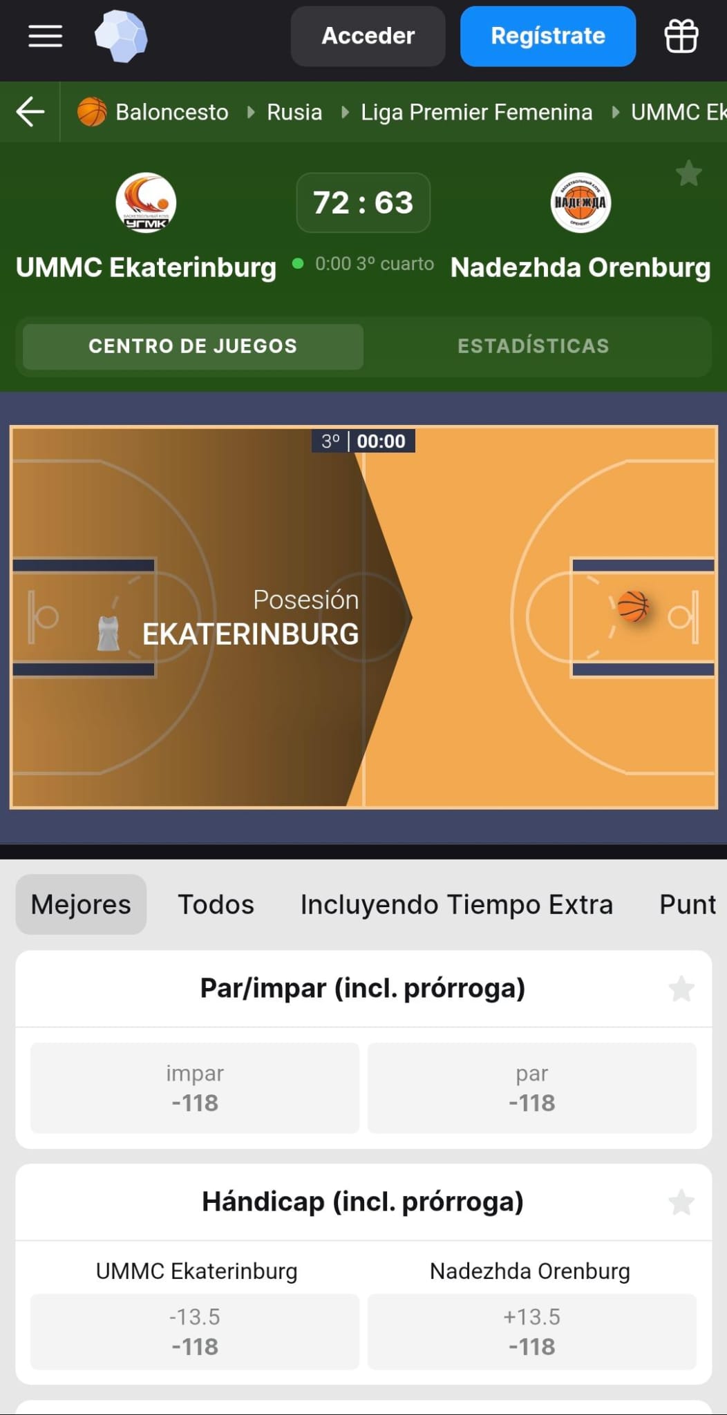 Apuestas en Vivo Betmaster