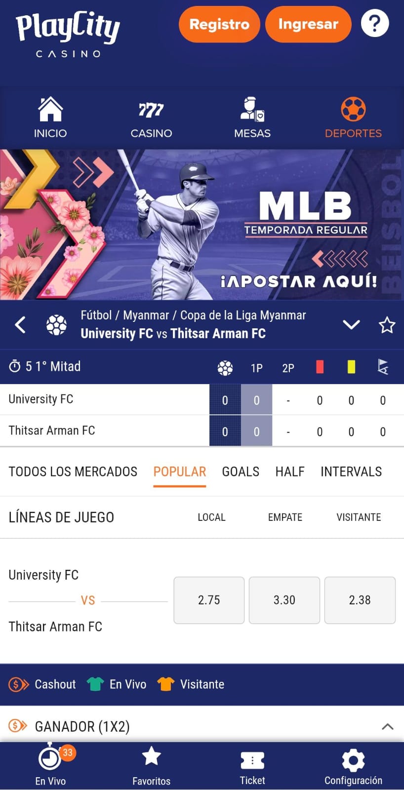 Apuestas Envivo Playcity 