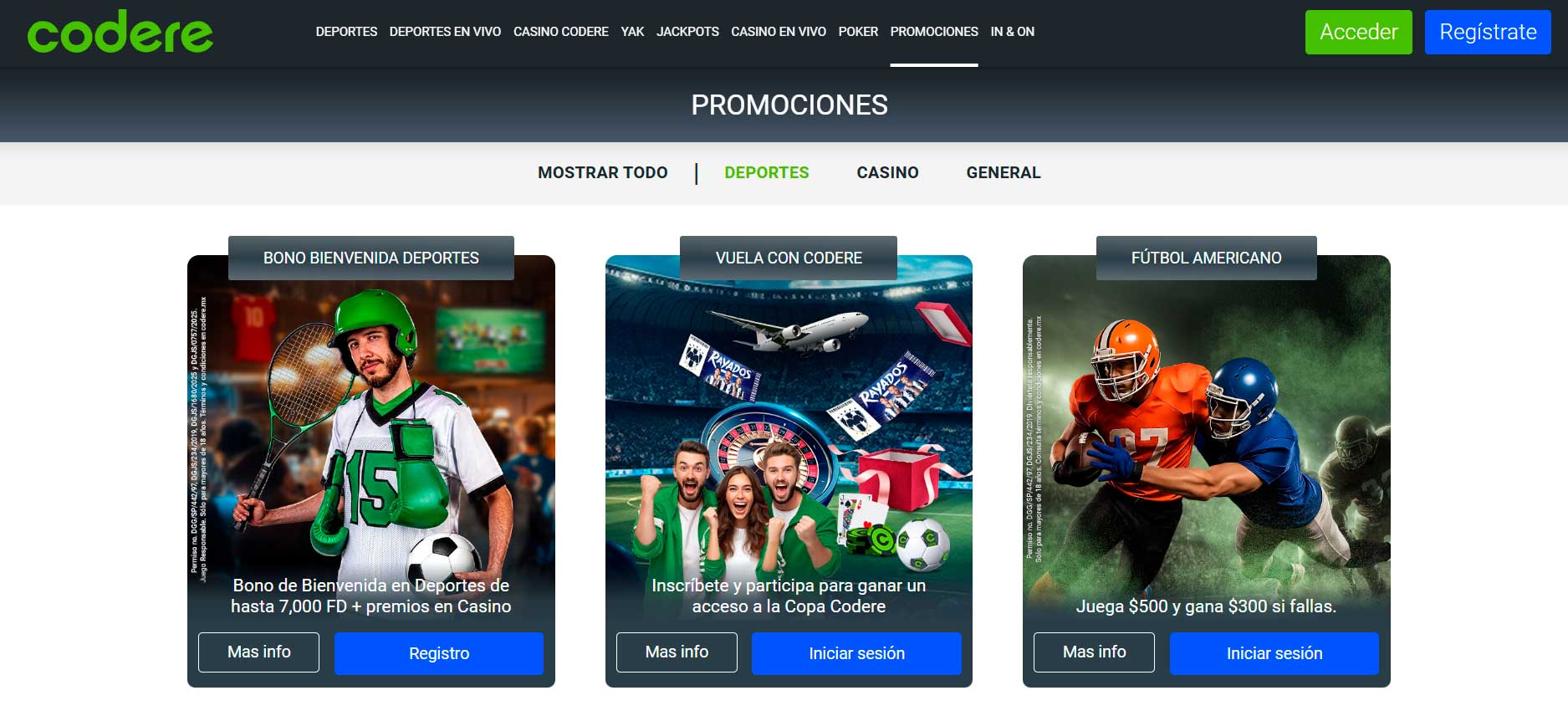 Promociones en codere actualizadas
