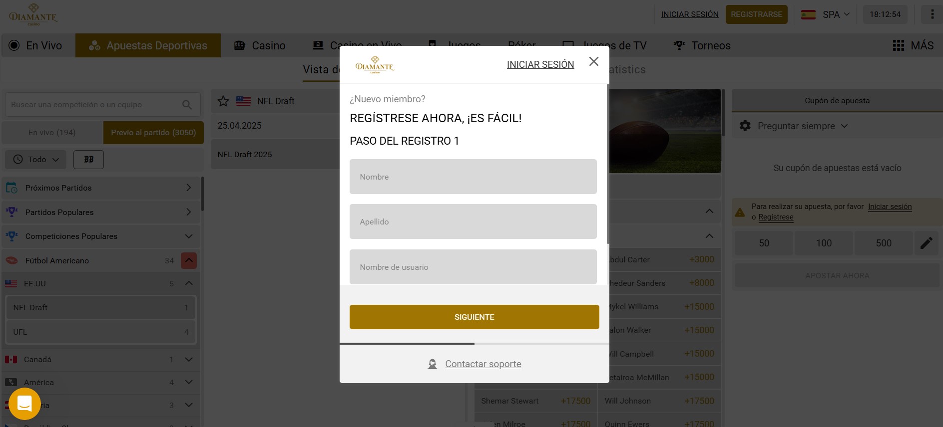 Registro Diamante