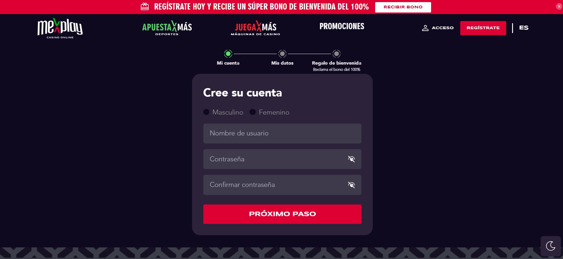 Registro Mexplay
