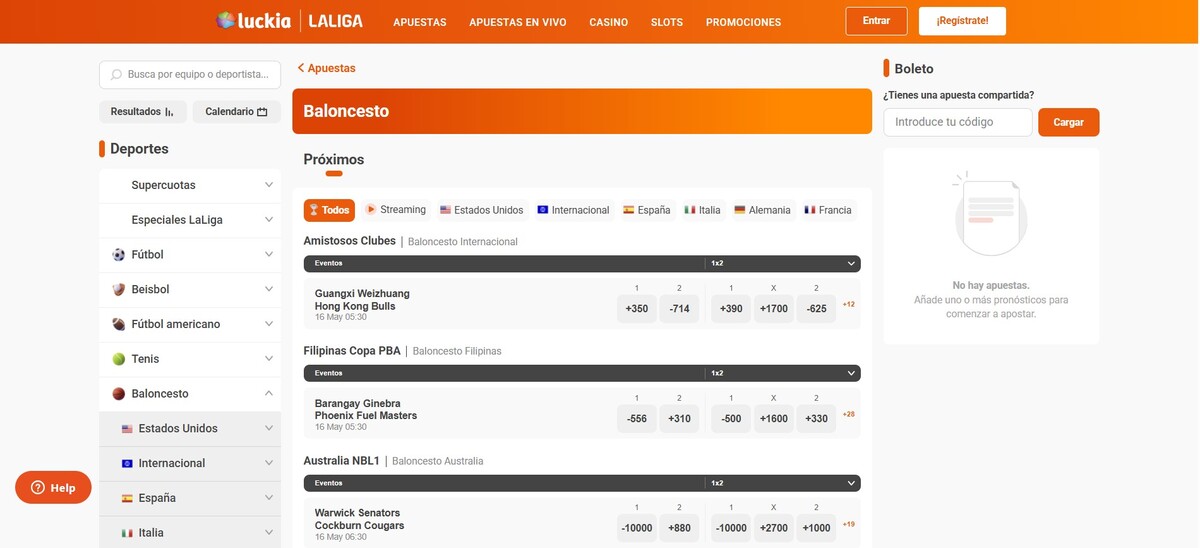 Baloncesto Luckia