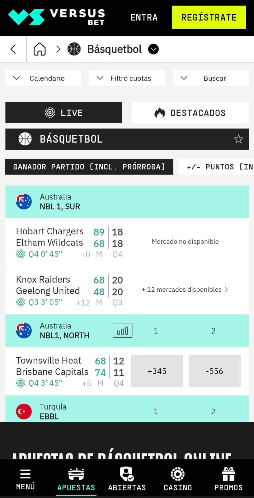 Baloncesto Versusbet
