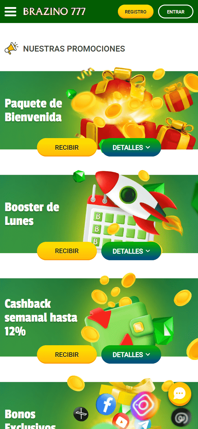 Promociones de Brazino777 móvil