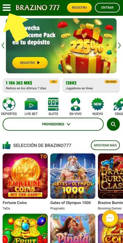 Brazino777 Step 1 Descarga app