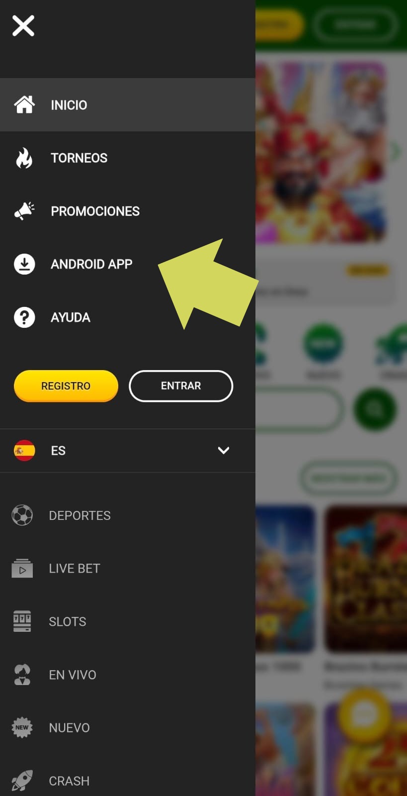 Step 2 descarga app Brazino777