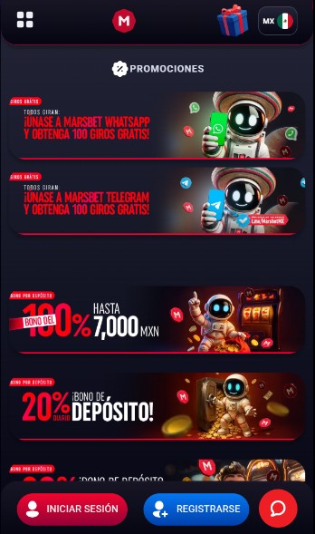 Marsbet Promociones Apuestas deportivas Mexico