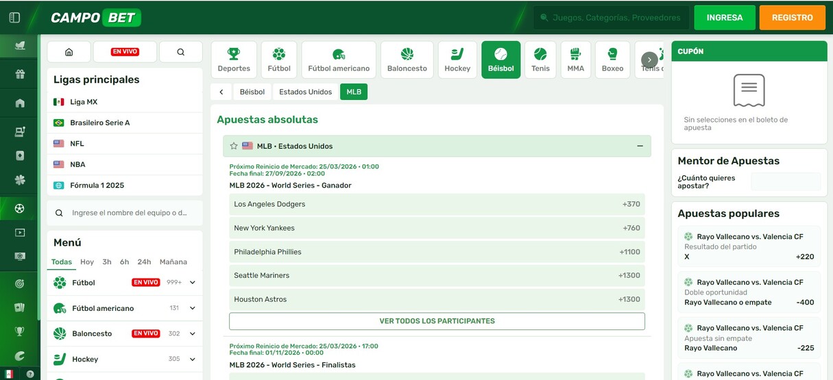 Apuestas Deportivas Campobet Mexico Beisbol