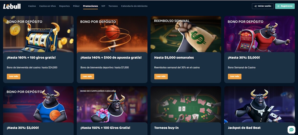 Casa de apuestas Lebull Mexico Promociones pc