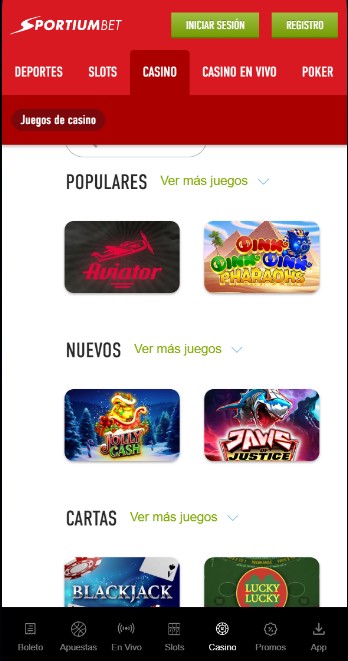 Sportiumbet Mexico Casino Pagina Principal