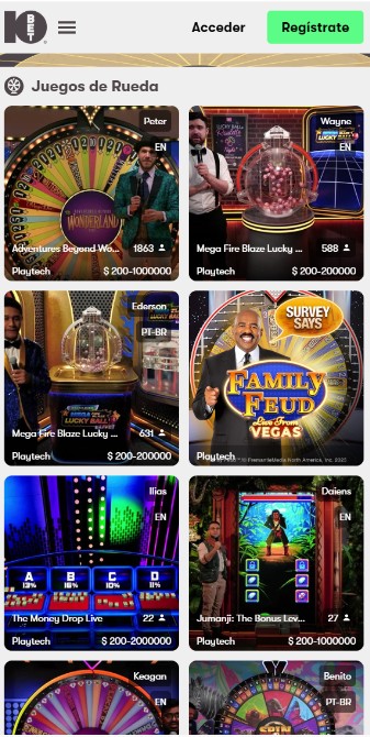 Juegos de rueda 10bet Casino Mexico