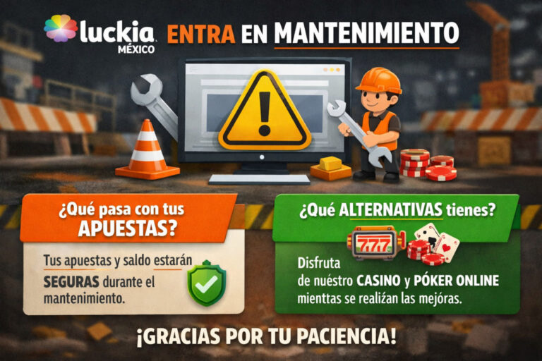 Luckia MX en mantenimiento