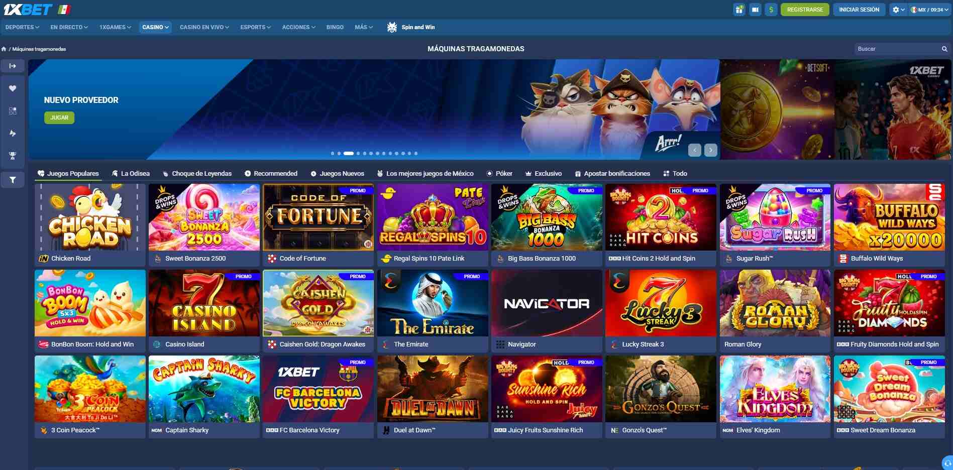 1xbet Casino Página principal pc