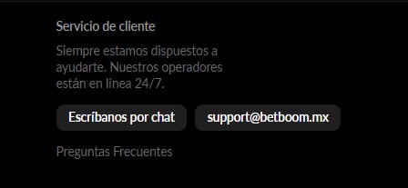 atencion al cliente betboom mexico
