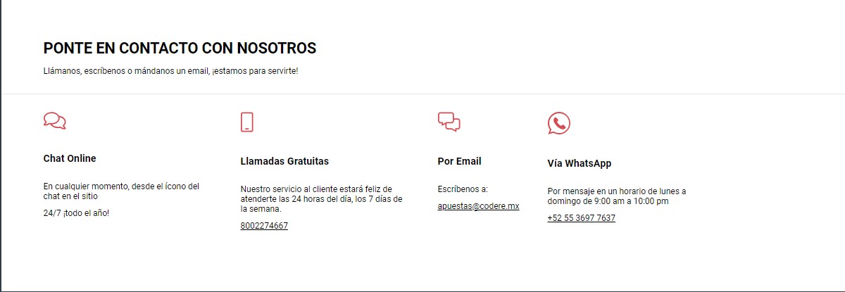 Codere Casino Mx Contacto