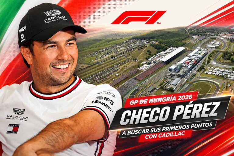 Checo Pérez en el GP de Hungría 2026 horario y dónde ver en México