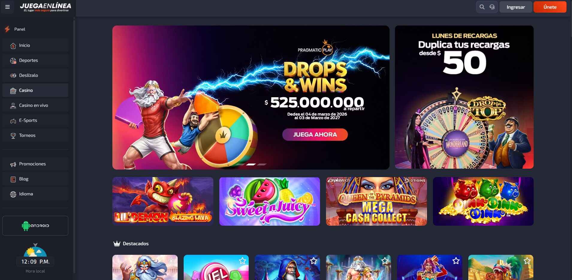 Juegaenlinea Mexico Casino Pagina principal pc