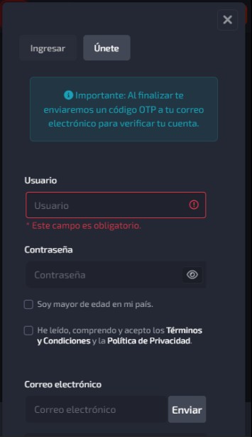 Juegaenlinea Mexico Casino Registro versión móvil