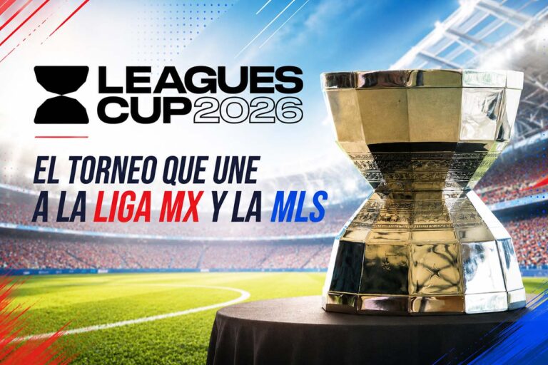 Jugadores de la Liga MX y la MLS disputando un partido de la Leagues Cup.