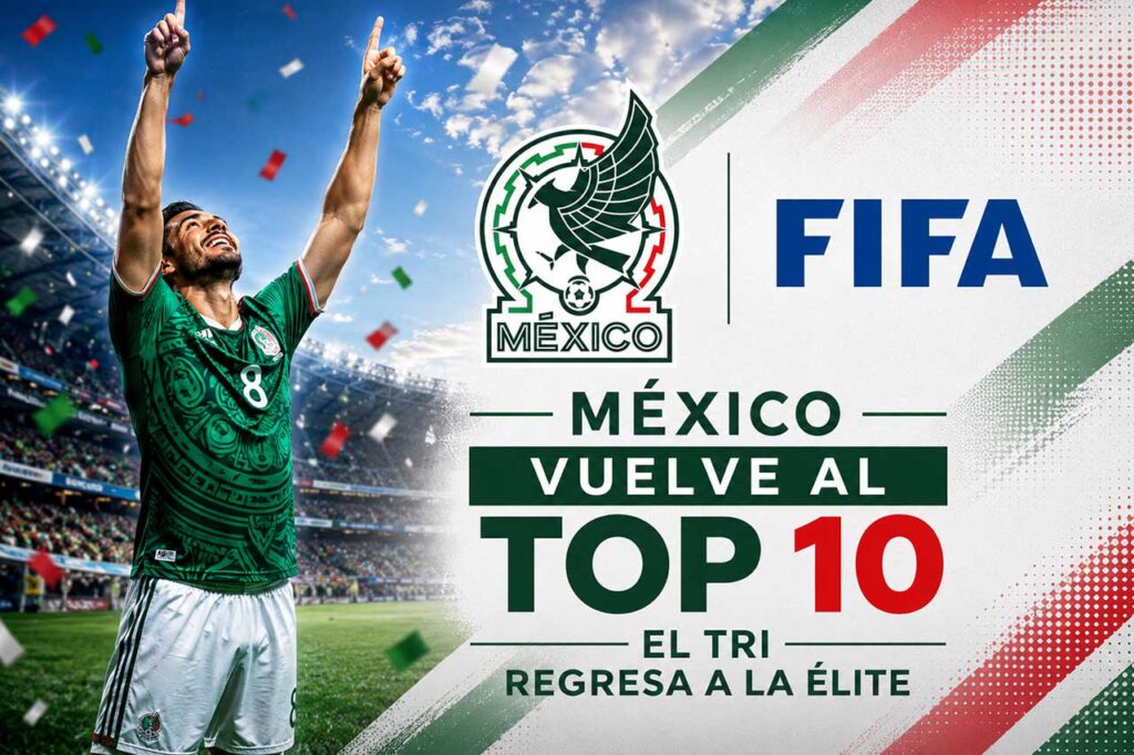 México vuelve al Top 10 del ranking FIFA 2026