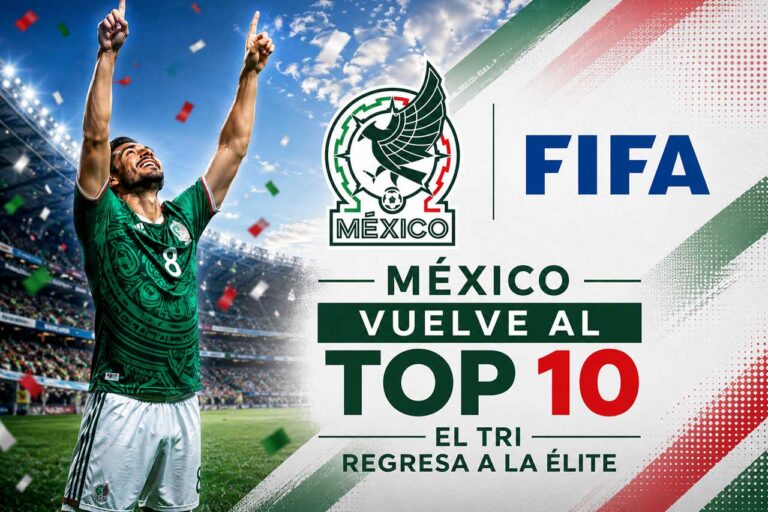 México vuelve al Top 10 del ranking FIFA 2026