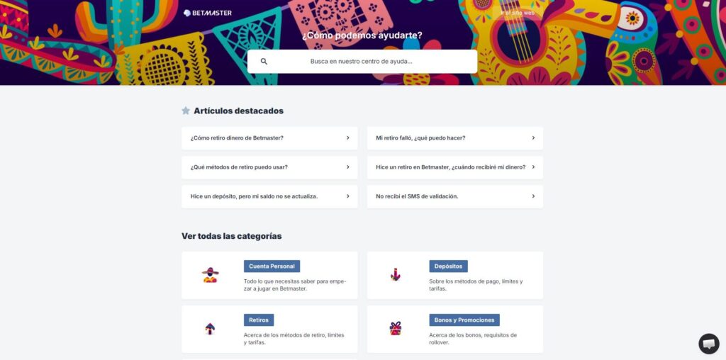 Preguntas frecuentes Betmaster MX