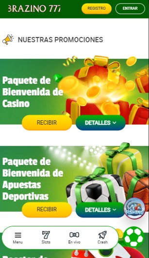 Promociones Brazino777 Casino Mexico móvil