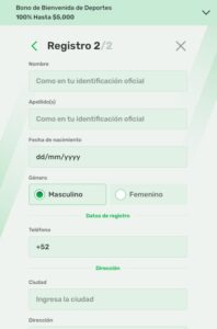 registro campobet mexico paso 3