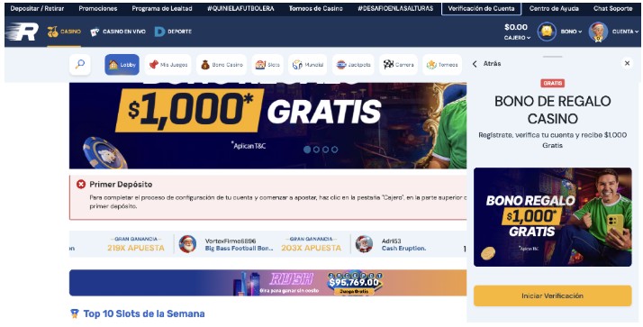 Registro Rushbet MX Paso 3