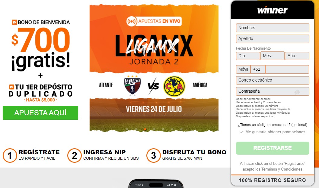 Registro Winner Mx