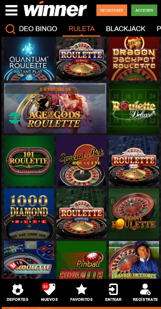 Winner MX Casino Ruleta