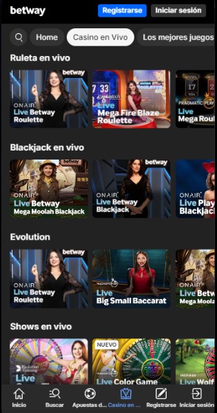 Betway Mexico Casino en Vivo