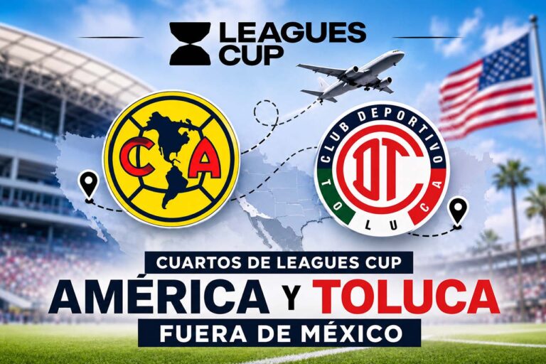América y Toluca fuera de México en Cuartos de Leagues Cup 2026