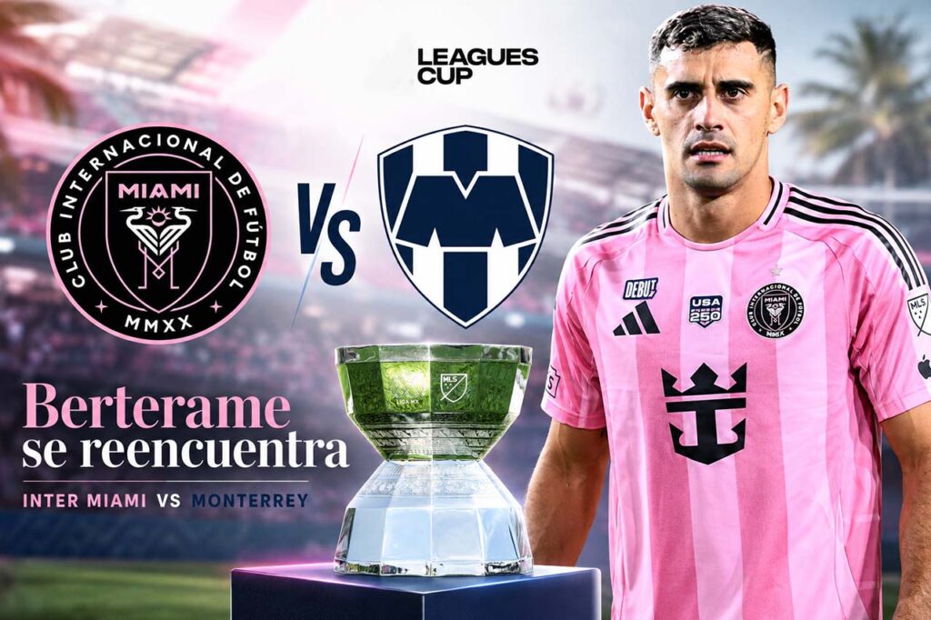 Germán Berterame protagoniza el duelo Inter Miami vs Monterrey en la Leagues Cup