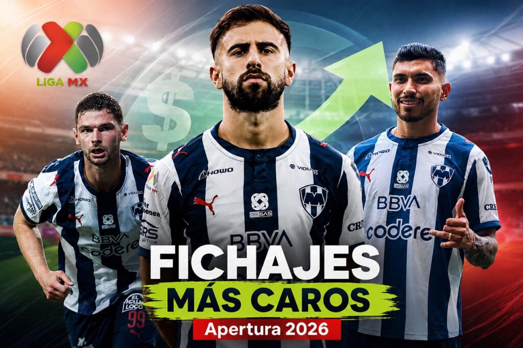 Fichajes más caros Liga MX del Apertura 2026 con figuras de Monterrey