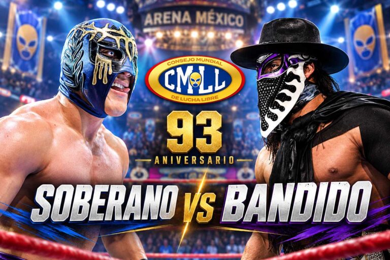 Soberano Jr. vs Bandido en el 93 Aniversario del CMLL