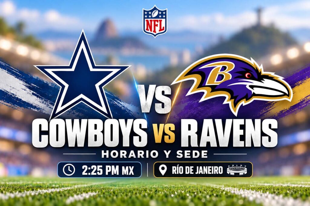 Cowboys vs Ravens con horario en México y sede en Río