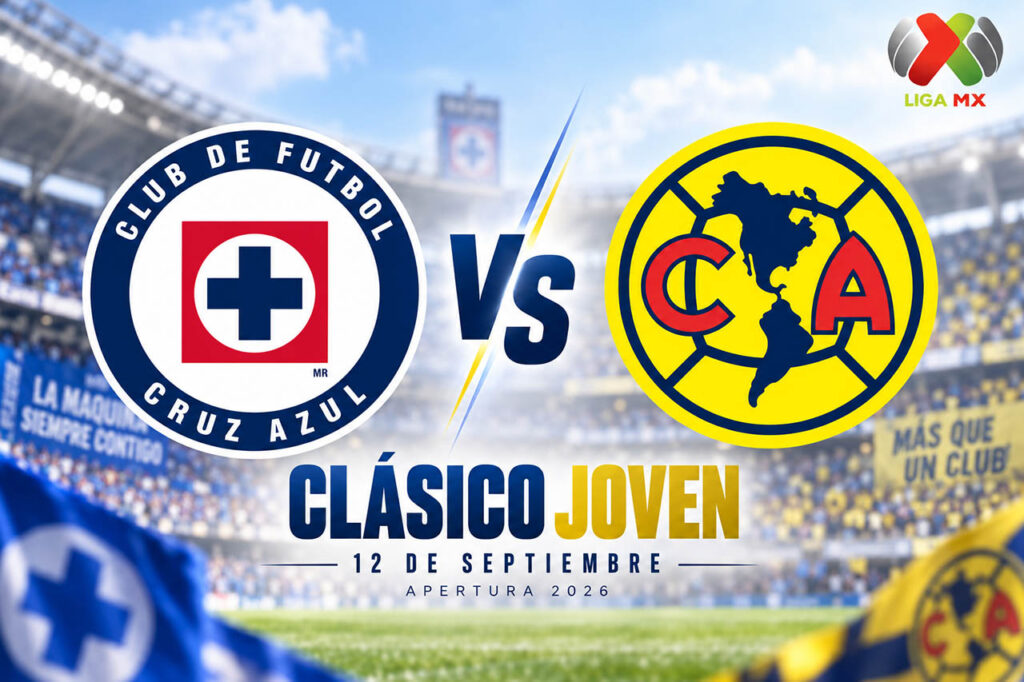 Cruz Azul vs América en el Clásico Joven del Apertura 2026