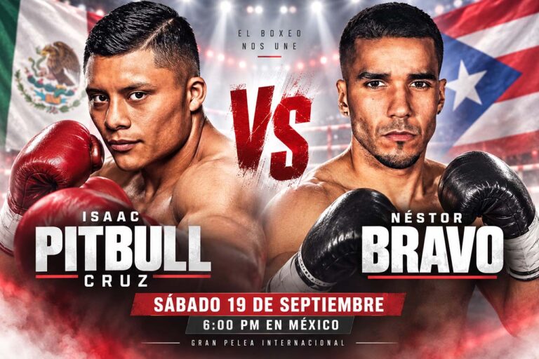 Pitbull Cruz vs Néstor Bravo antes de su pelea del 19 de septiembre