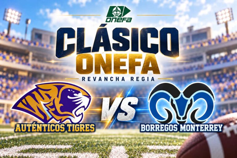 Auténticos Tigres vs Borregos Monterrey en el clásico ONEFA