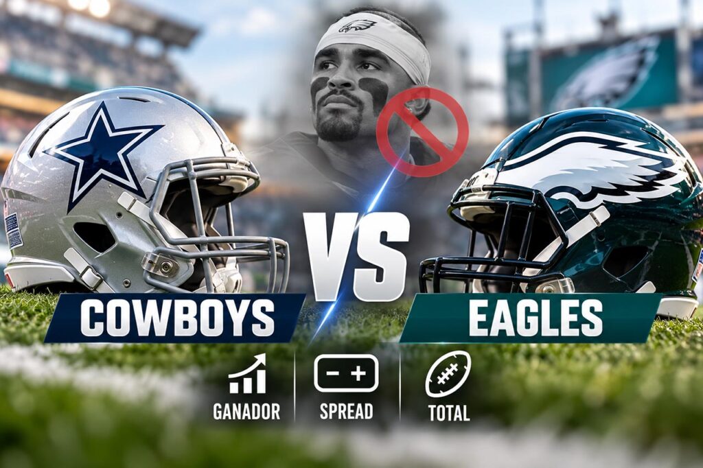 Revisa los momios de Cowboys vs Eagles sin Jalen Hurts